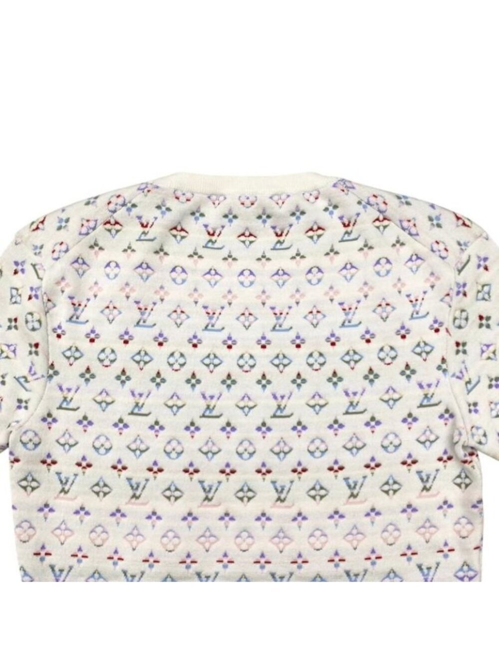 Louis Vuitton Short Sleeve Sweater Logo Monogram Knit Rw222 B Tt9 Fnks99 XS Size - Picture 5 of 8